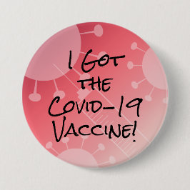 Bóton Redondo 7.62cm Tenho o Ombre de Gradiente Rosa Colado 19 Vacina