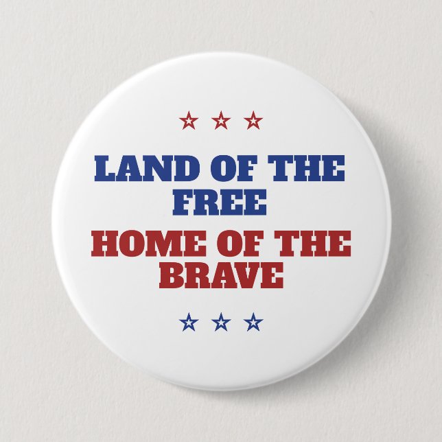 Bóton Redondo 7.62cm Terra da Casa Livre da América Brava (Frente)