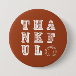 Bóton Redondo 7.62cm Terracotta Ação de Graças