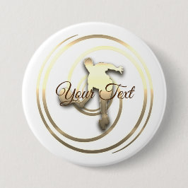 Bóton Redondo 7.62cm Texto de adição do ventilador Tênis de esporte Dou