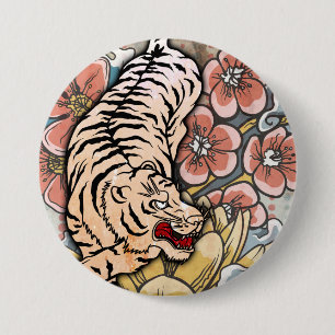 Bóton Redondo 7.62cm Tigre Branco