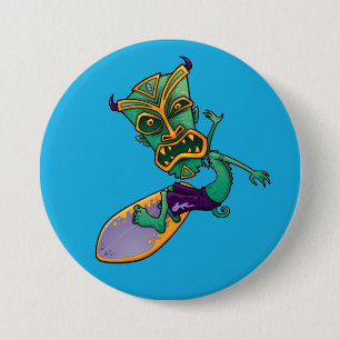 Bóton Redondo 7.62cm Tiki Surfer