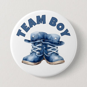 Bóton Redondo 7.62cm Time Boy Cute Little Blue Baby Boots Revisão de Gê