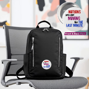 Bóton Redondo 7.62cm Tipografia colorida e humorística de Procrastinat