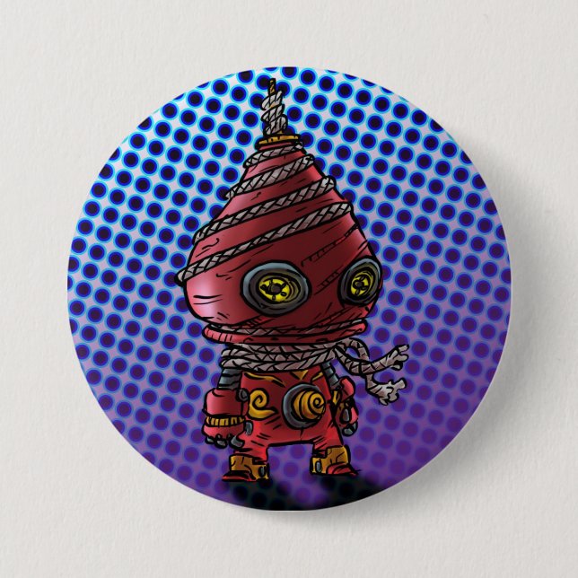 Bóton Redondo 7.62cm Trompo (Frente)