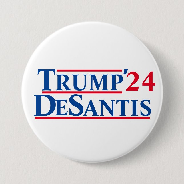 Bóton Redondo 7.62cm Trump / DeSantis '24 (Frente)