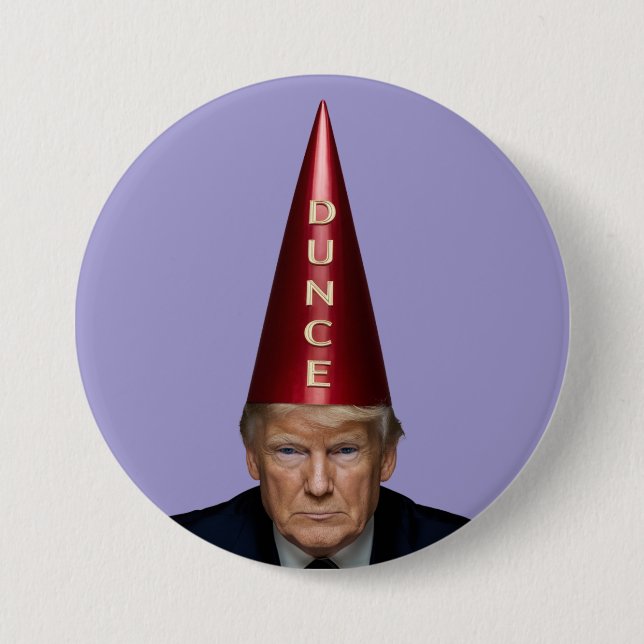 Bóton Redondo 7.62cm Trump Dunce Button (Frente)