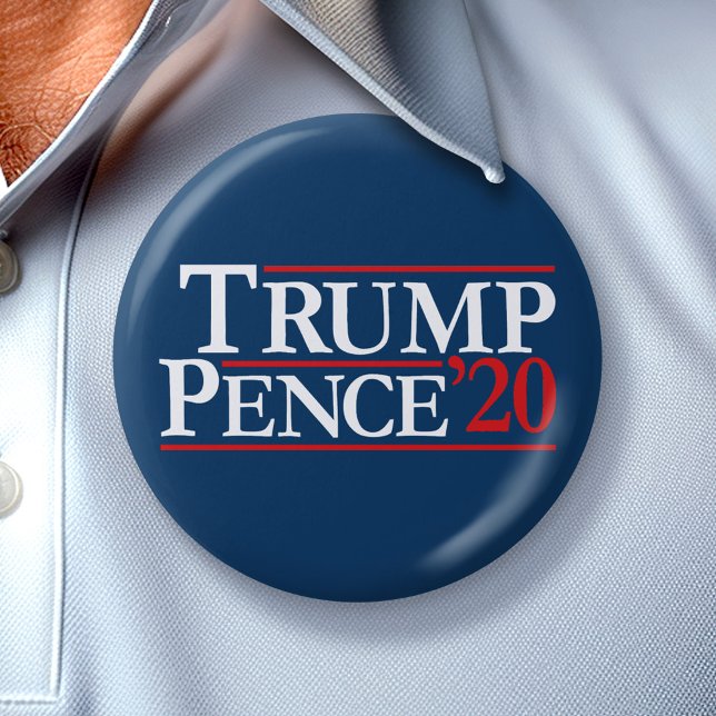 Bóton Redondo 7.62cm Trump Pence 2020 - Vintage Reagan Design (Collectible Campaign Button - 2020 Election Trump Pence)