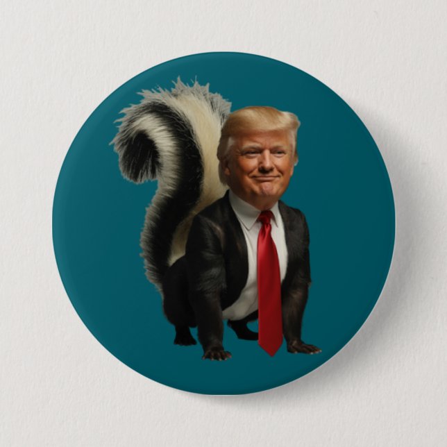 Bóton Redondo 7.62cm Trump Skunk Button (Frente)