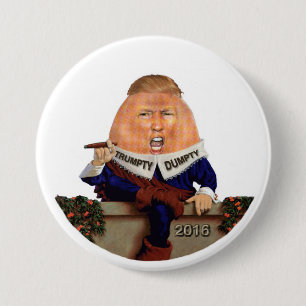 Bóton Redondo 7.62cm Trumpty Dumpty sentou-se na parede