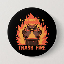 Bóton Redondo 7.62cm Tudo é um Lixo