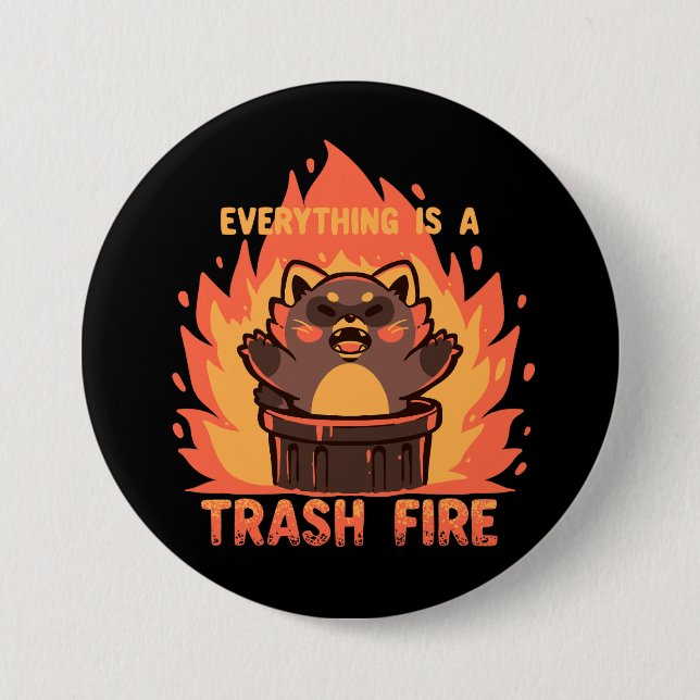 Bóton Redondo 7.62cm Tudo é um Lixo (Frente)