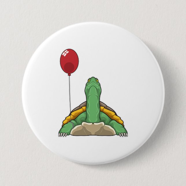 Bóton Redondo 7.62cm Turtle Balloon (Frente)