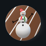 Bóton Redondo 7.62cm Ugly Christmas Button Snowman<br><div class="desc">Ugly Christmas Button Snowman</div>