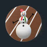 Bóton Redondo 7.62cm Ugly Christmas Button Snowman<br><div class="desc">Ugly Christmas Button Snowman</div>