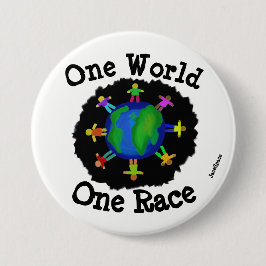 Bóton Redondo 7.62cm Um mundo, uma raça