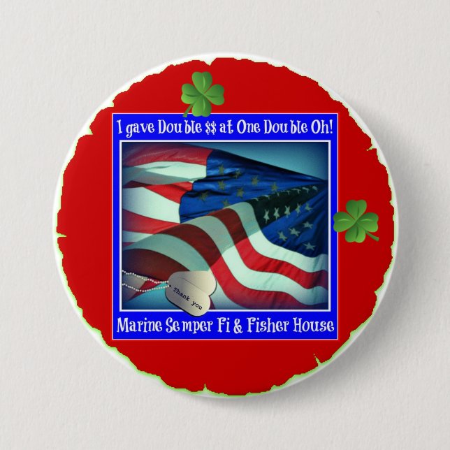 Bóton Redondo 7.62cm Uma Rua Dupla, o Fundraiser do Dia do Patrick (Frente)