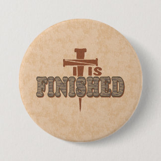 Bóton Redondo 7.62cm Unhas Rusty Cruz de Cristo Cristão