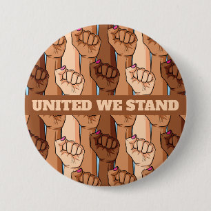 Bóton Redondo 7.62cm United We Stand Peaceful Protest Button