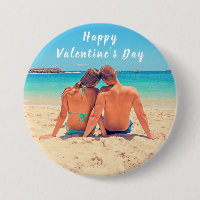 Valentine's Day Button - Custom Photo and Text