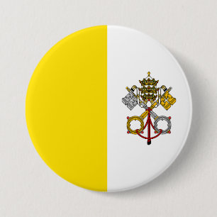 Bóton Redondo 7.62cm Vatican City Flag