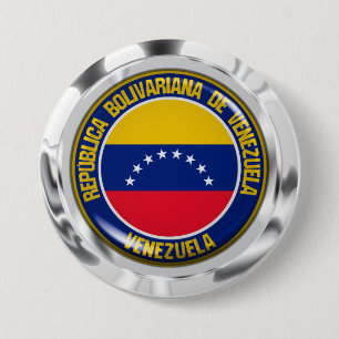 Bóton Redondo 7.62cm Venezuela Round Emblem