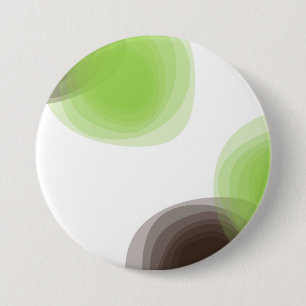 Bóton Redondo 7.62cm Verde, moderno, simples, abstrato gráfico de flore