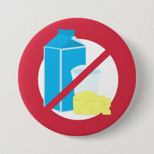 Bóton Redondo 7.62cm Vermelho nenhuns miúdos do alerta da alergia da