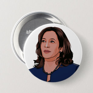 Bóton Redondo 7.62cm Vice-Presidente Kamala Harris