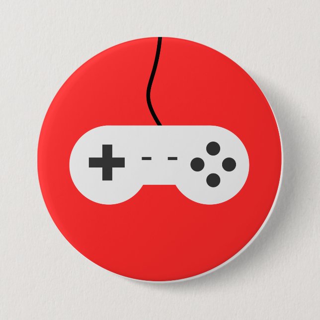 Bóton Redondo 7.62cm Video Game Controller Icon (Frente)