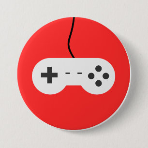 Bóton Redondo 7.62cm Video Game Controller Icon