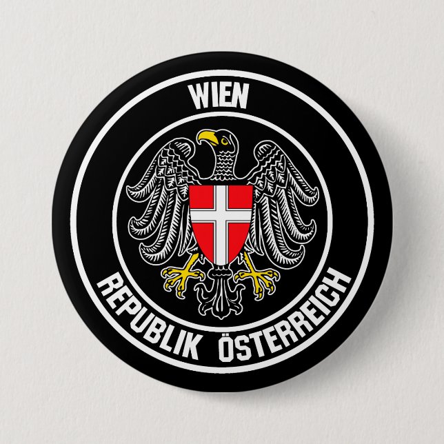 Bóton Redondo 7.62cm Viena Round Emblem (Frente)