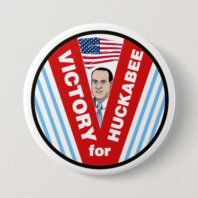 Bóton Redondo 7.62cm Vitória para Huckabee 2016 (Frente)