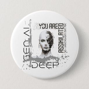 Bóton Redondo 7.62cm Você está assimilado, sabe?
