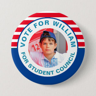Bóton Redondo 7.62cm Votação para Presidente de Classe: Conselho Estuda
