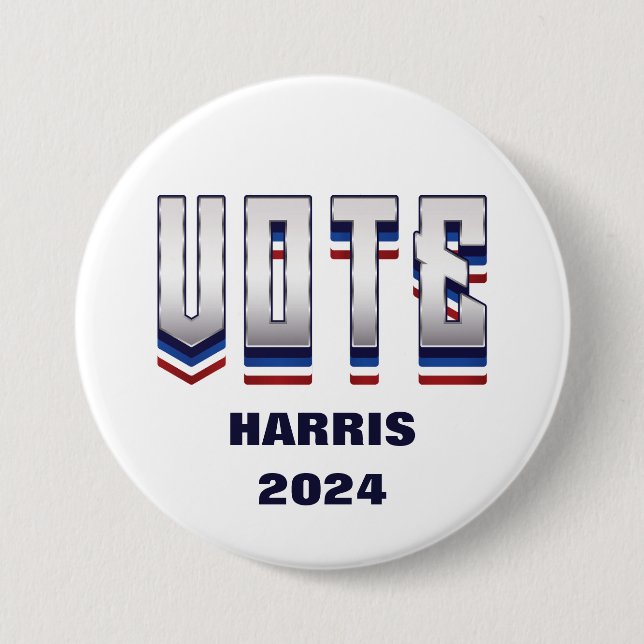 Bóton Redondo 7.62cm Votar Tipografia Moderna - Eleição (Frente)