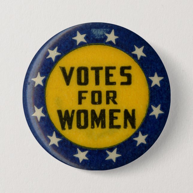 Bóton Redondo 7.62cm Votes for Women Historic Star Suffrage Pin (Frente)