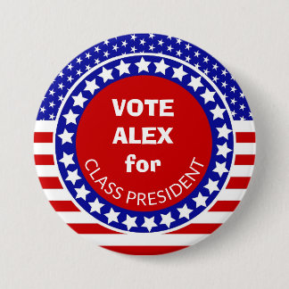 Bóton Redondo 7.62cm Voto para Presidente de Classe: Eleição do Conselh