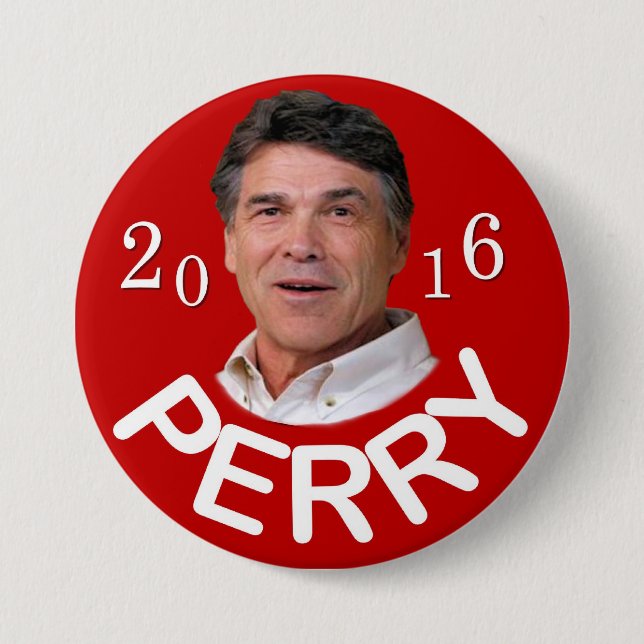 Bóton Redondo 7.62cm Voto Rick Perry 2016 (Frente)
