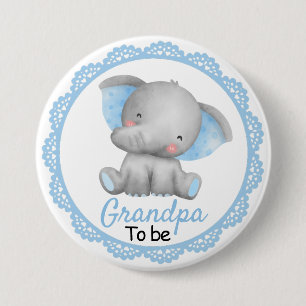 Bóton Redondo 7.62cm Vovô será Vovô, Bebê, Elefante Chá