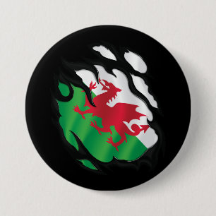 Bóton Redondo 7.62cm Wales Ripped Flag