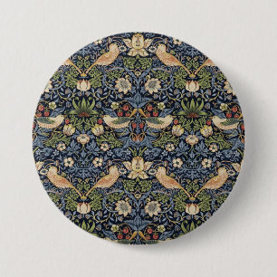 Bóton Redondo 7.62cm William Morris Strawberry Thef