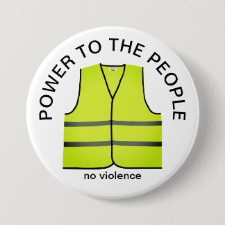 Bóton Redondo 7.62cm yellow vest protest button