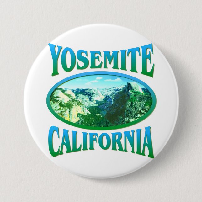 Bóton Redondo 7.62cm Yosemite Califórnia (Frente)