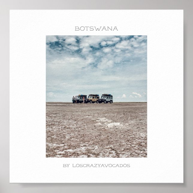 Botsuana Makgadikgadi Salt Pans Poster de viagens  (Frente)