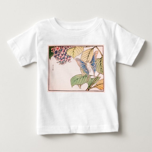 BOTTERFLY DE IMPRESSÃO JAPONÊS DE CAMISA T-SHIRT D (Frente)