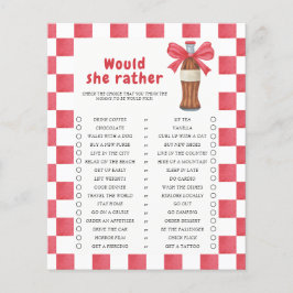 Bottle Baby shower Would She Rather game 