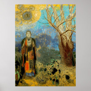 BOUDDHA POR REDON GRANDE IMPRESSÃO NA CANVAS