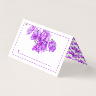Bougainvillea roxo cartões de lugar para convidado