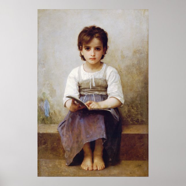 Bouguereau A Poster de Lição Do Duro (Frente)